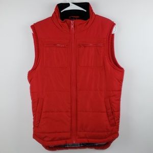GAP Red Sleevless Puffer Vest Jacket
